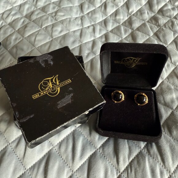 A pair of elegant vintage-style earEaring , 14 K Gold , Fine Jewelry Collections - Picture 2 of 2